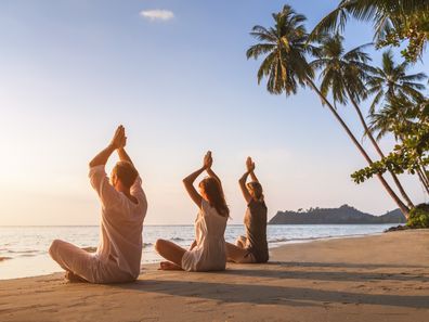Yoga am Strand