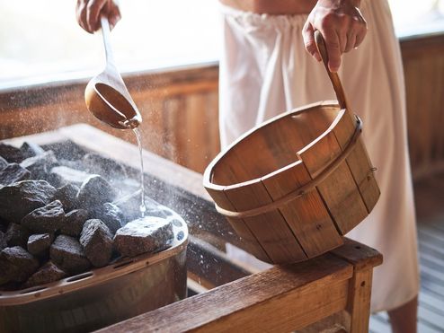 Saunalandschaft im Wellnesshotel in der fränkischen Schweiz