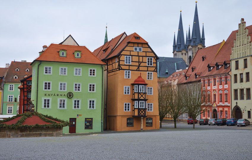 Fachwerkhäuser in Franzensbad