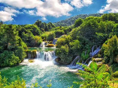 Wunderschöne Natur in einem Nationalpark in Kroatien