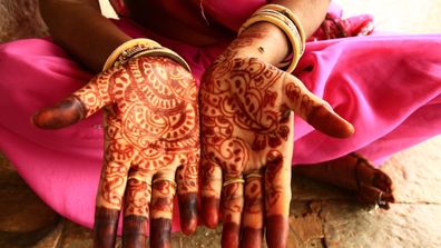 Bemalte Hände - Indien