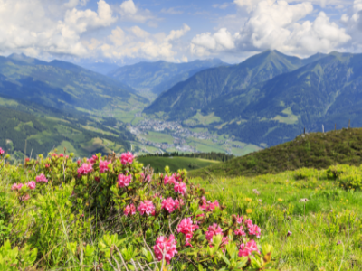 Bad Hofgastein im Salzburger Land während des Wellnessurlaubs
