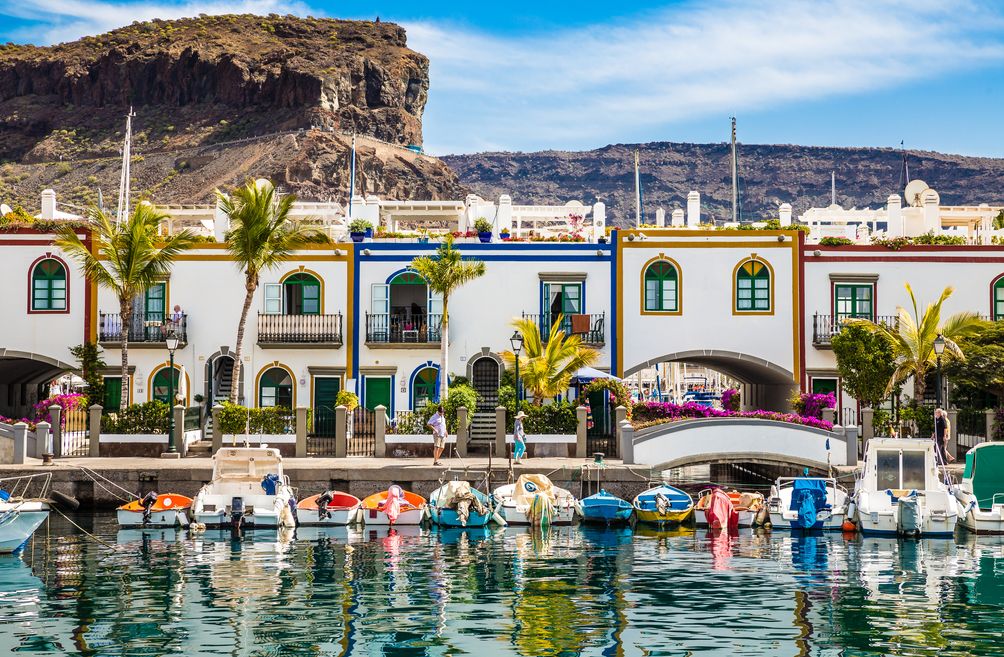Ein kleiner Hafen auf der Insel Gran Canaria