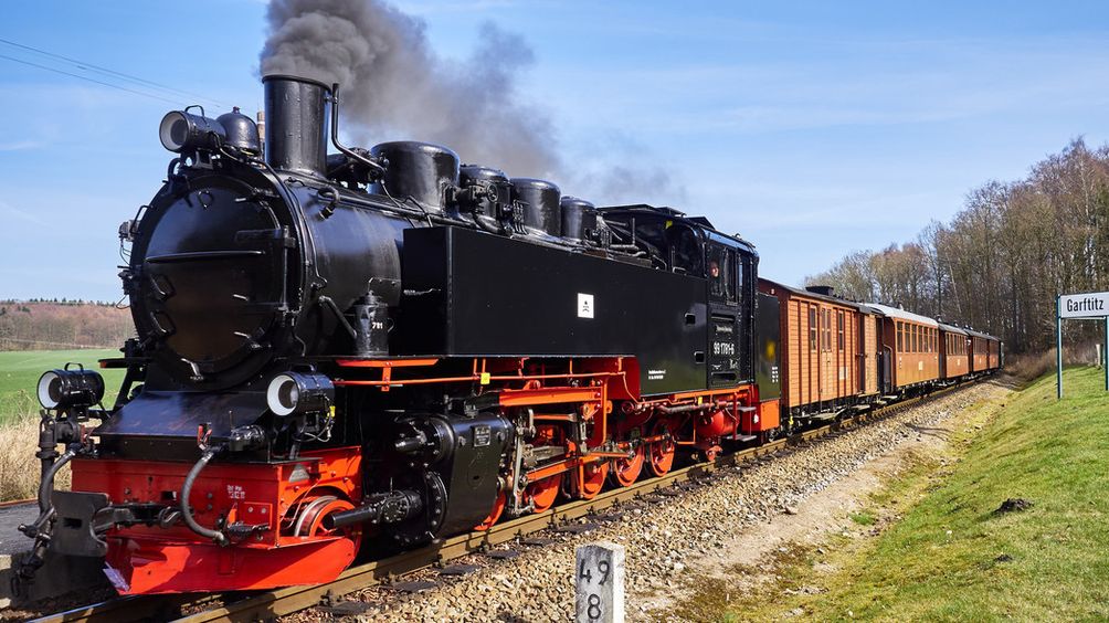 Die berühmte Dampflokomotive Rasender Roland