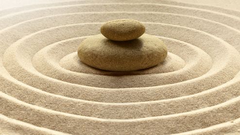 Der Zengarten stehrt für innere Balance, Harmonie und Entspannung