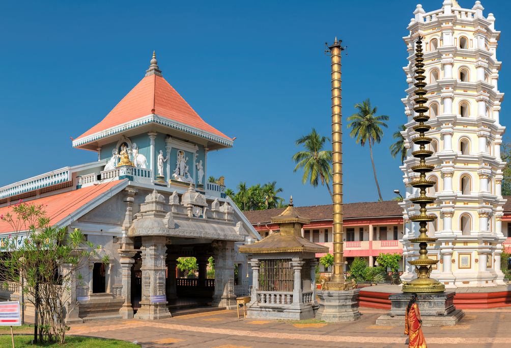Der berühmte Shri Mahalsa Tempel in Goa.