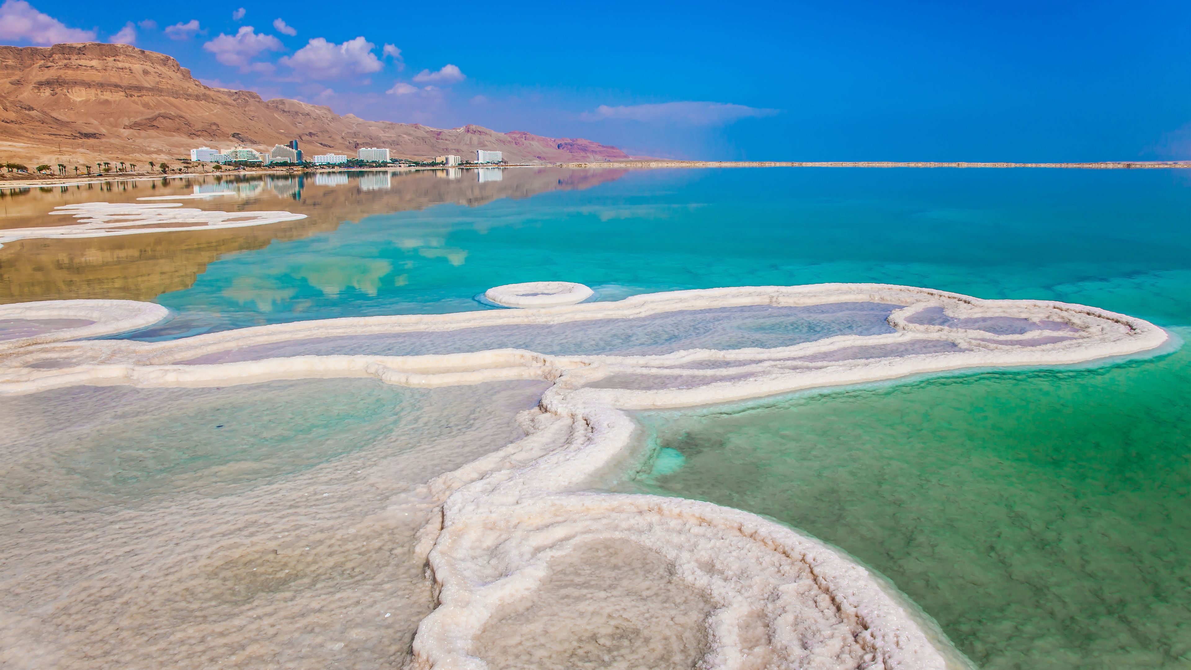 Dead sea with salt water