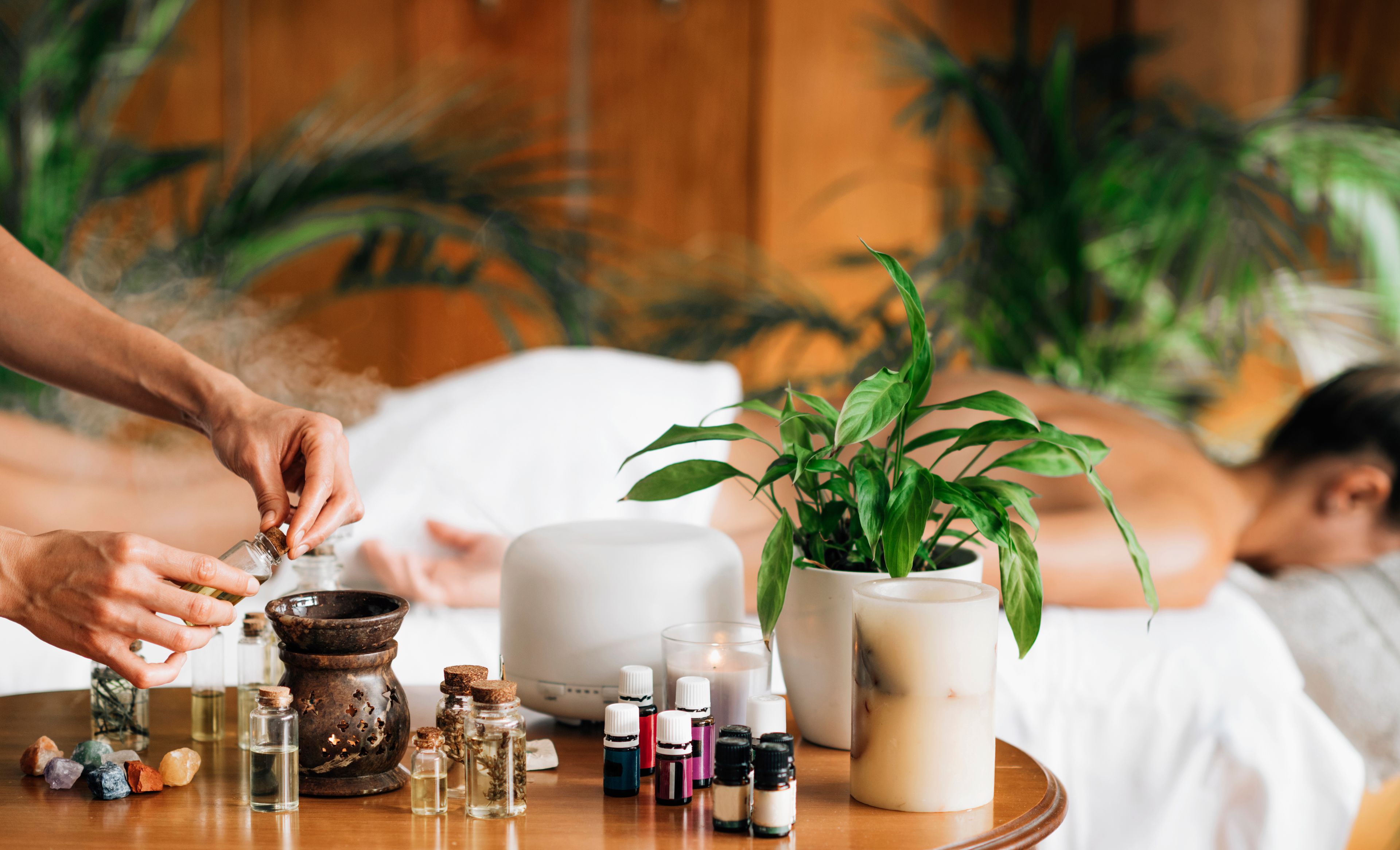 Massagen mit Aroma-Massagemilch