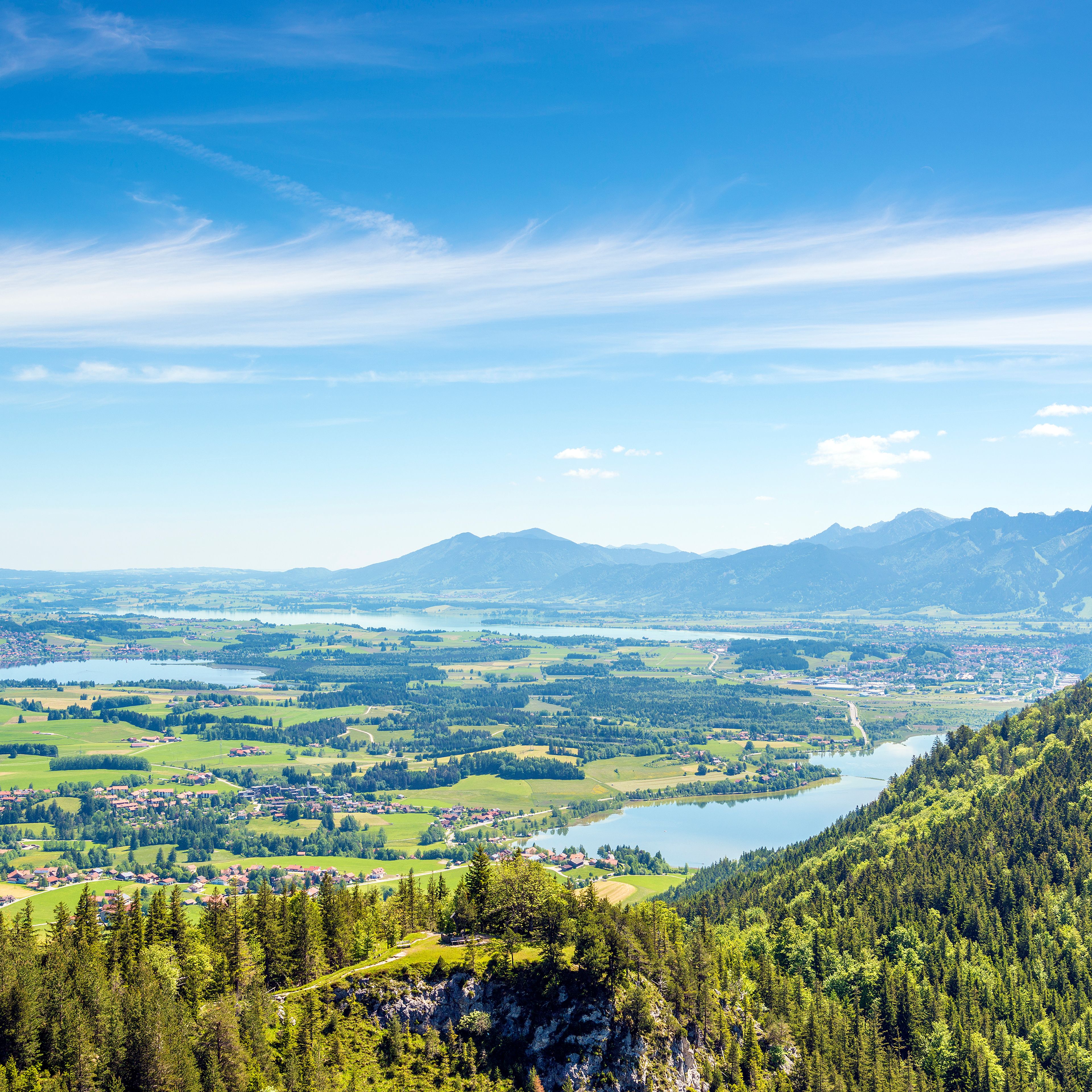 Uitzicht op de prachtige Allgäu regio in Beieren