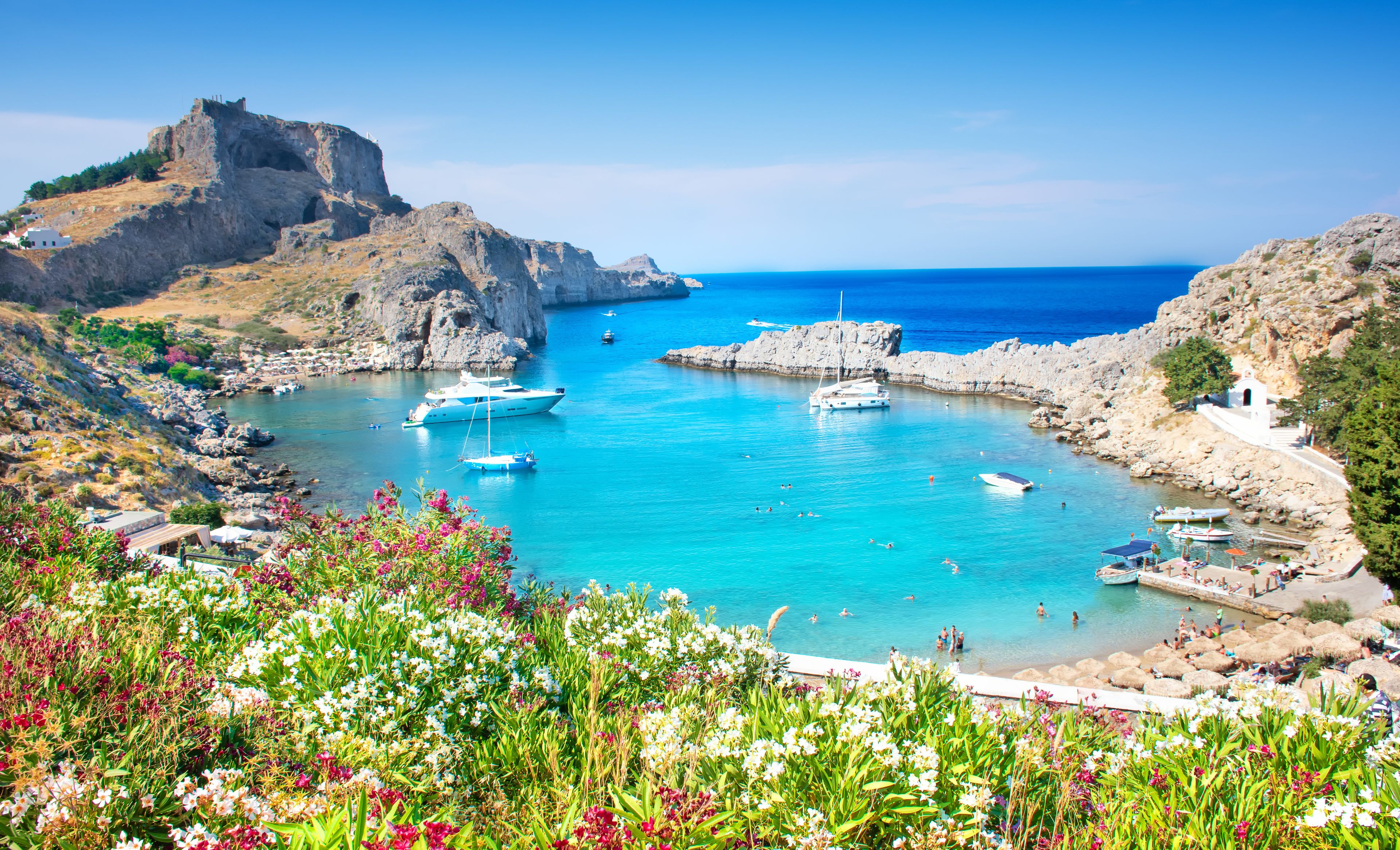 Bucht auf Rhodos, Griechenland