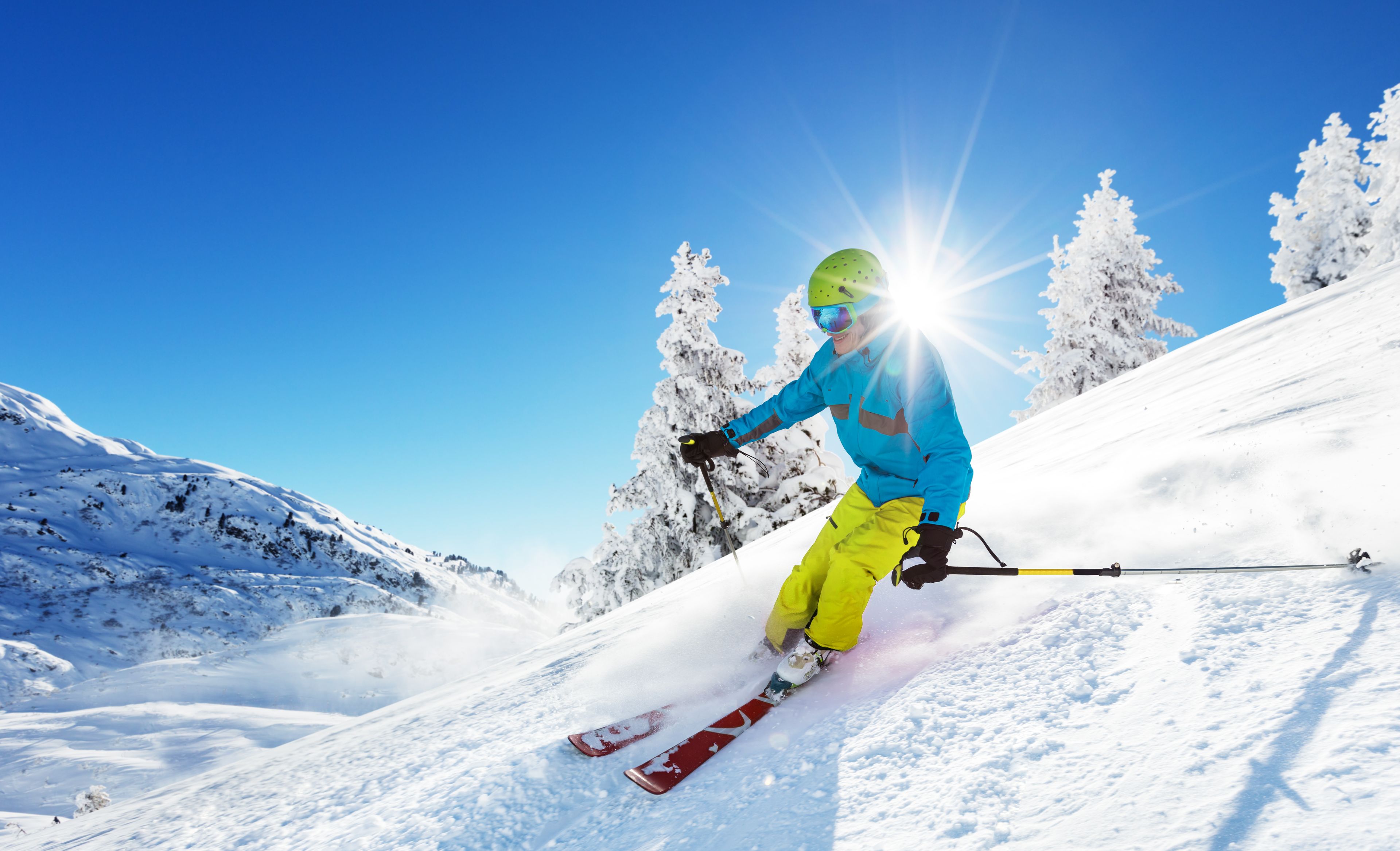 Skifahren im Winter