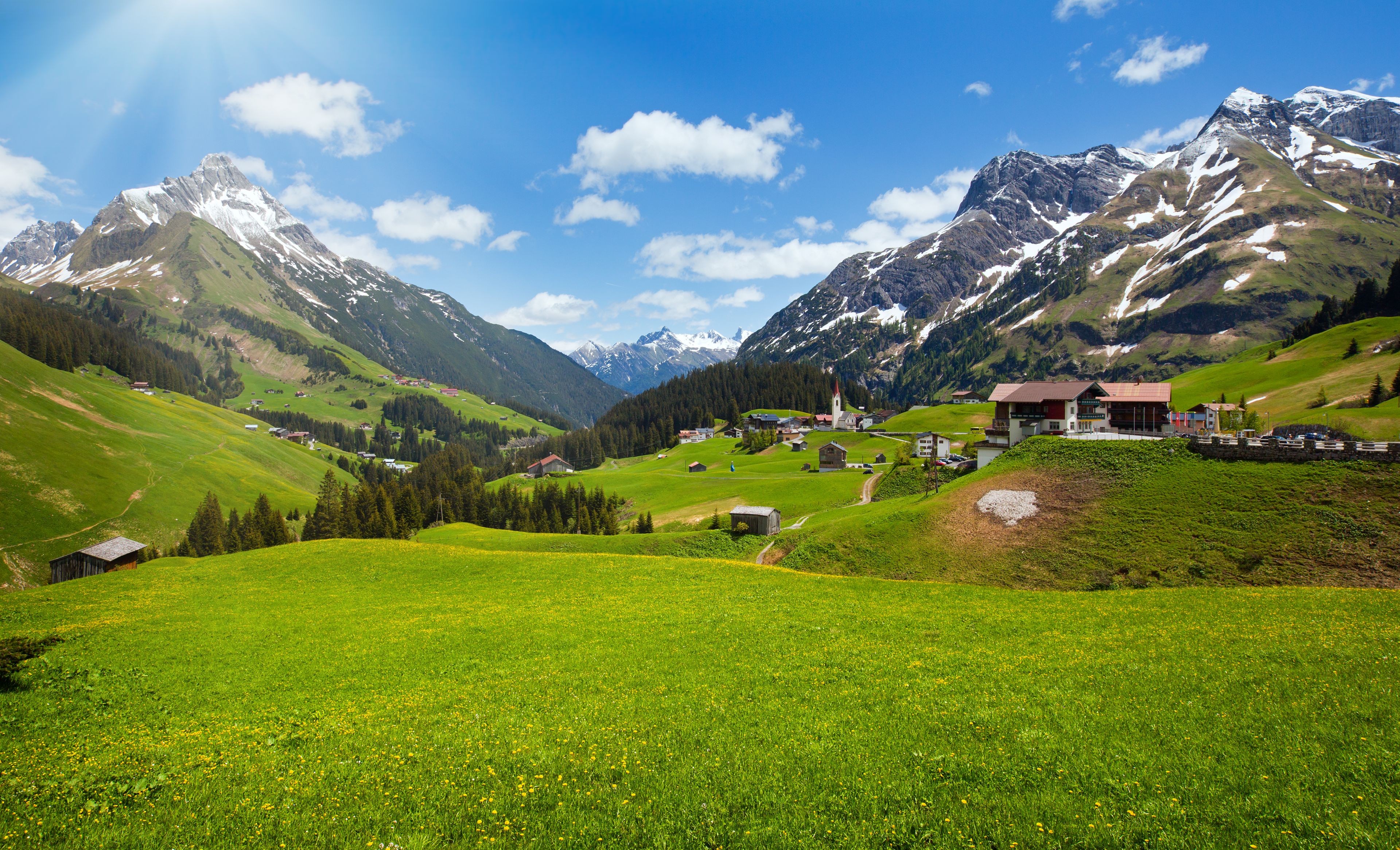 Berge und Tal von Vorarlberg