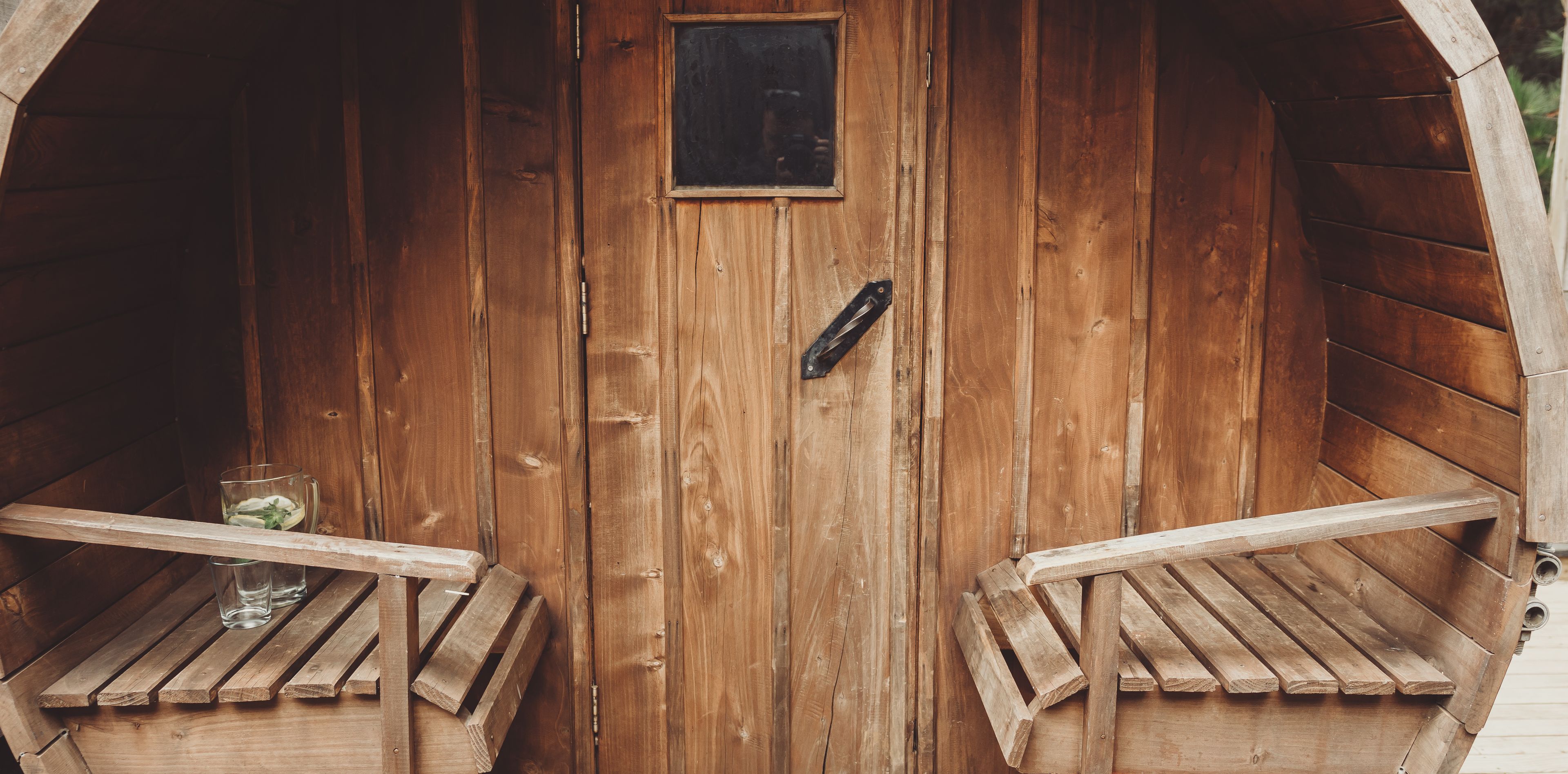 Rustikale Outdoor Sauna