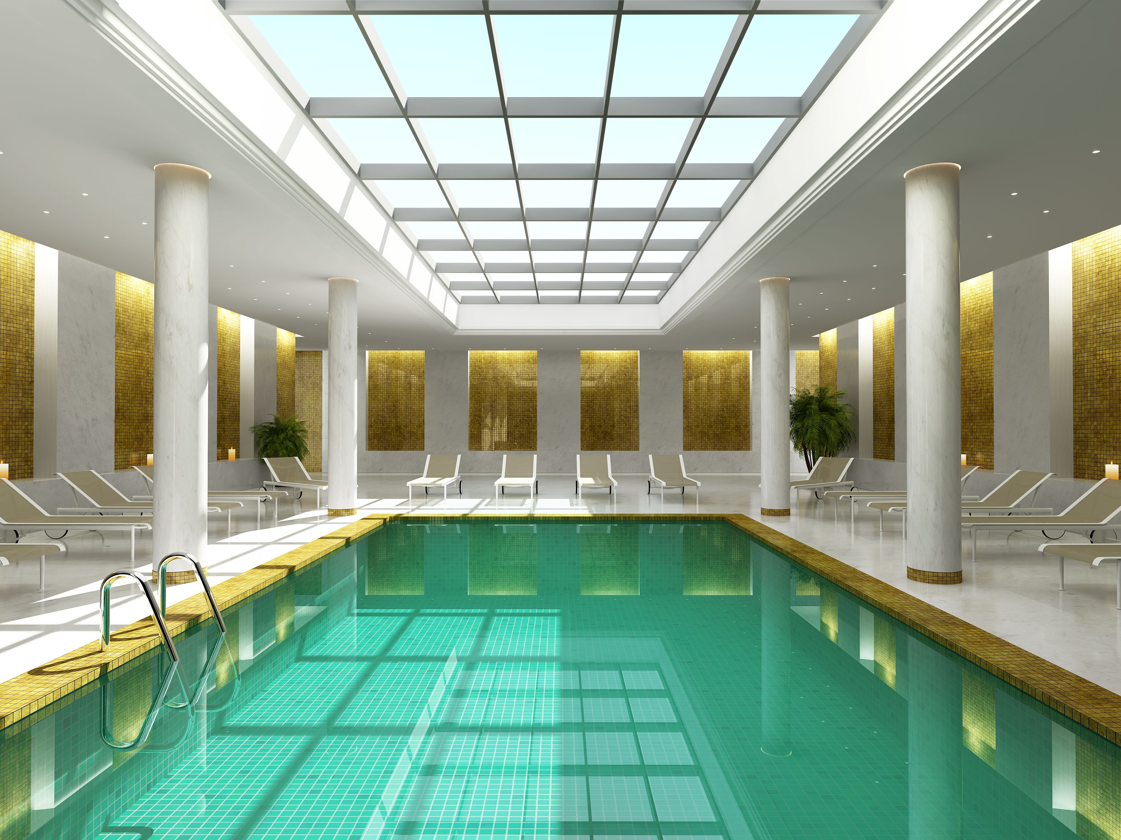 Pool im Stil von einem römischen Bad